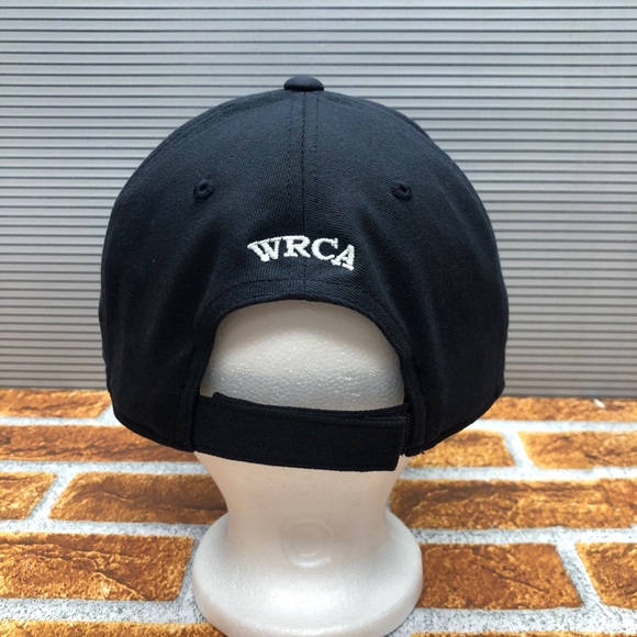 White Bulldog Embroidery Baseball Hat - YUPOONG Flexfit - Navy Blue- One Size - Picture 3 of 6